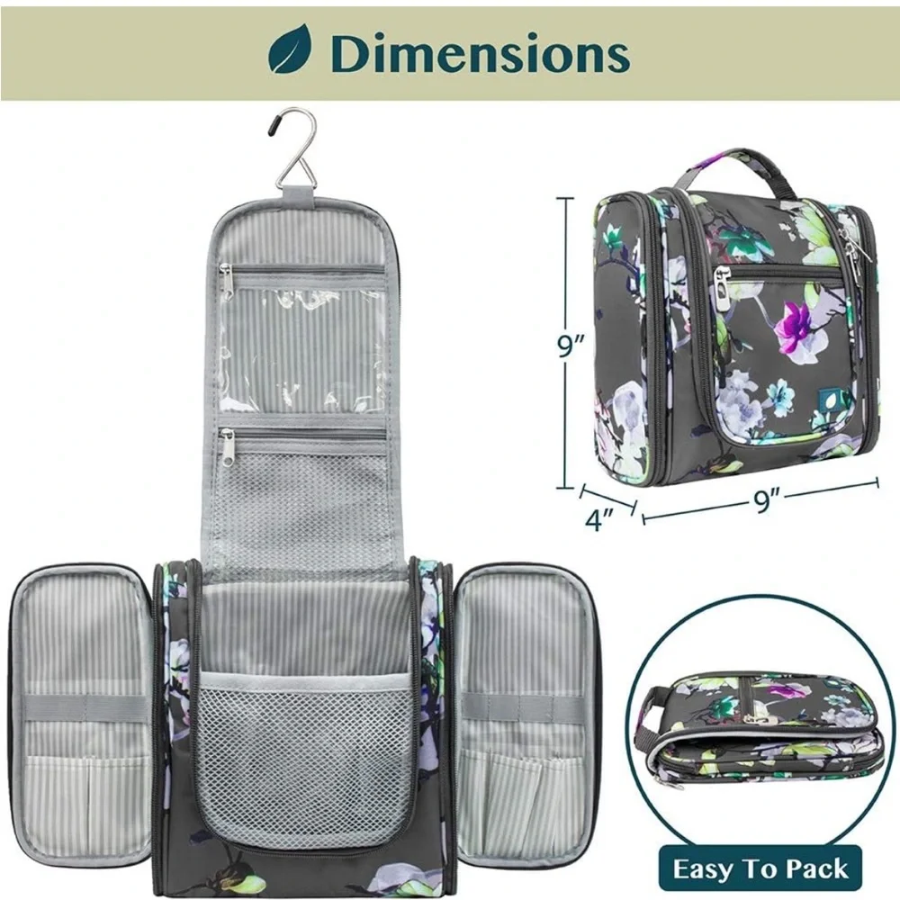 Kiehl's Gray Makeup Organizer with Hanging Hook